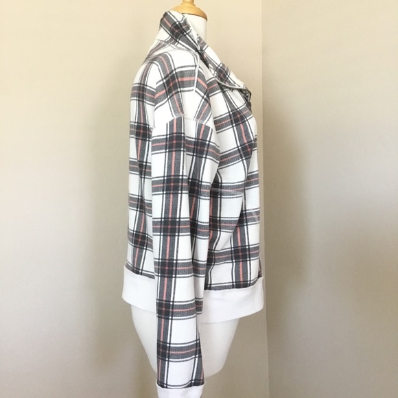 Free People “Why Not” Plaid Quarter Zip Size M - Picture 2 of 13
